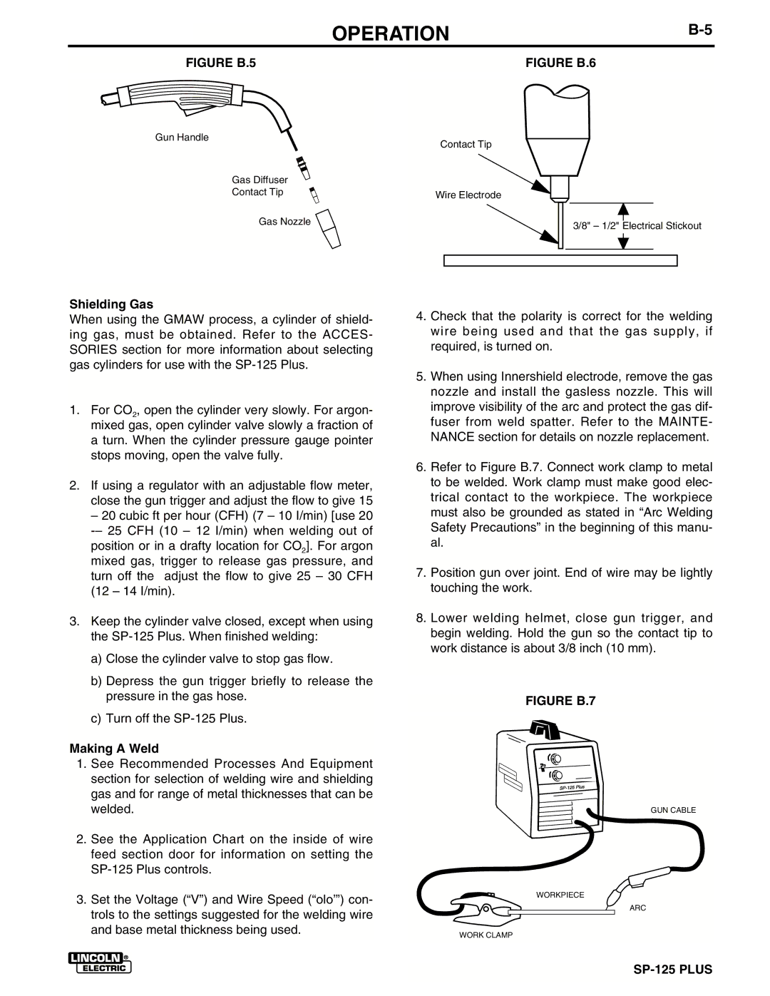 Lincoln Electric IM536-D manual Shielding Gas, Making a Weld 