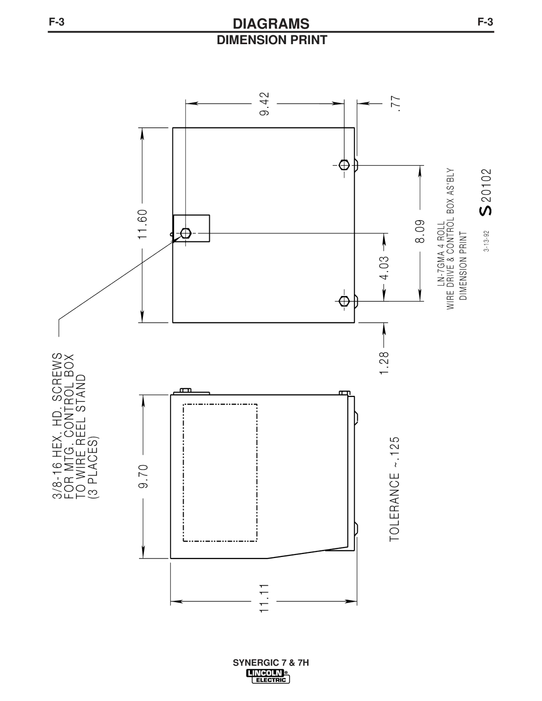 Lincoln Electric IM557 manual Dimension Print, W I R E R E E L S T a N D 