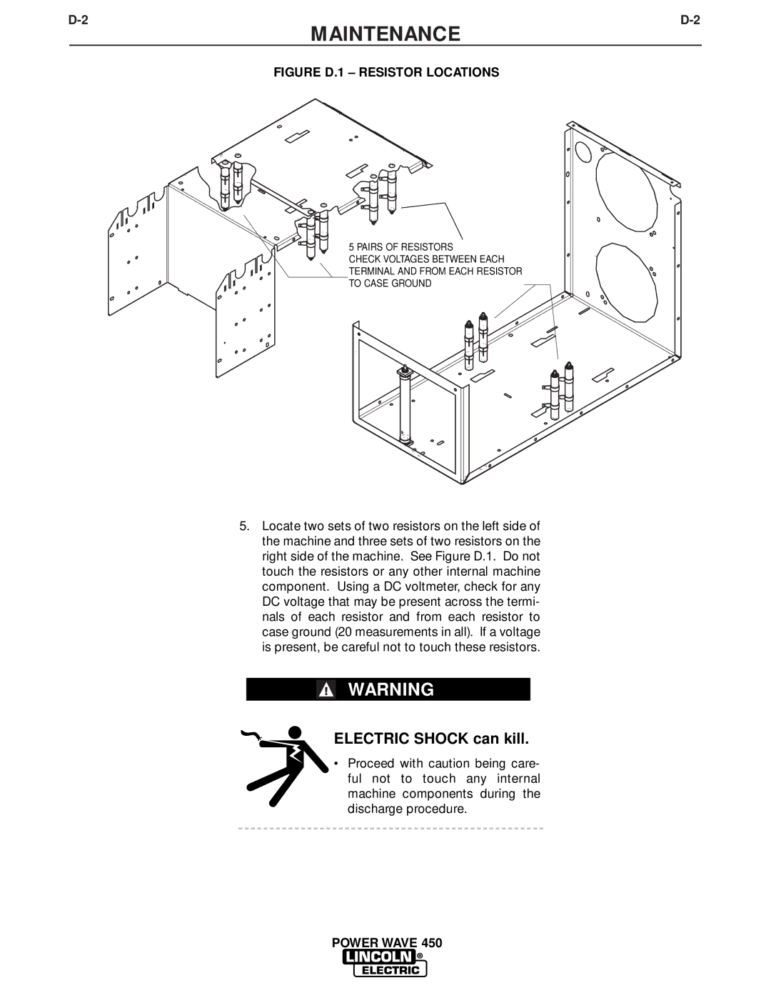 Lincoln Electric IM579 manual Figure D.1 Resistor Locations 