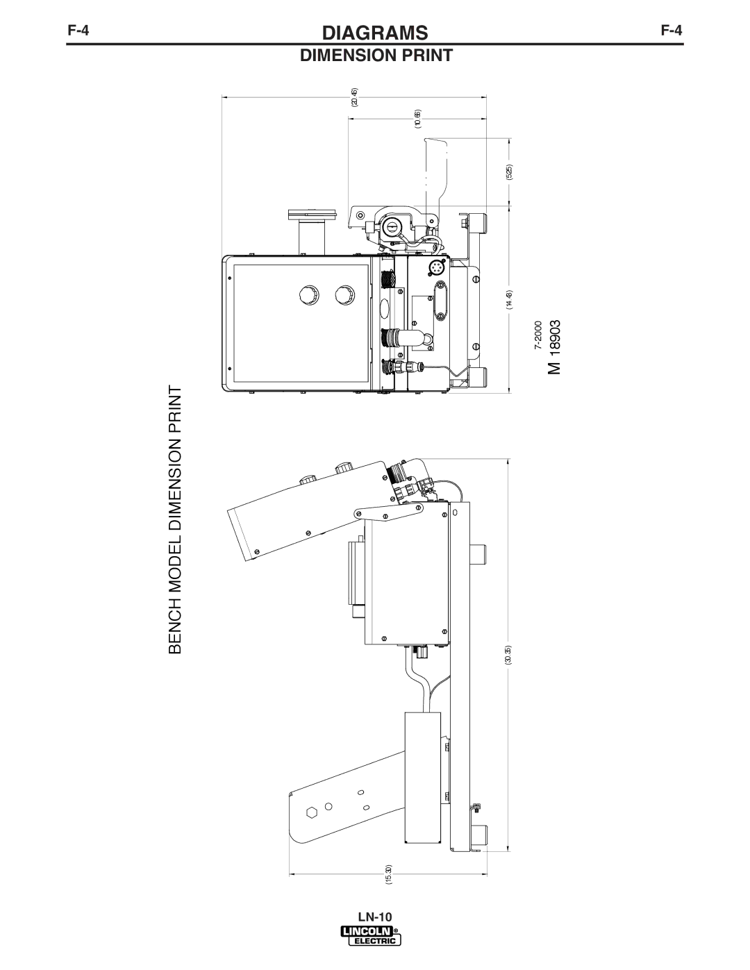 Lincoln Electric IM587-B manual Dimension Print 