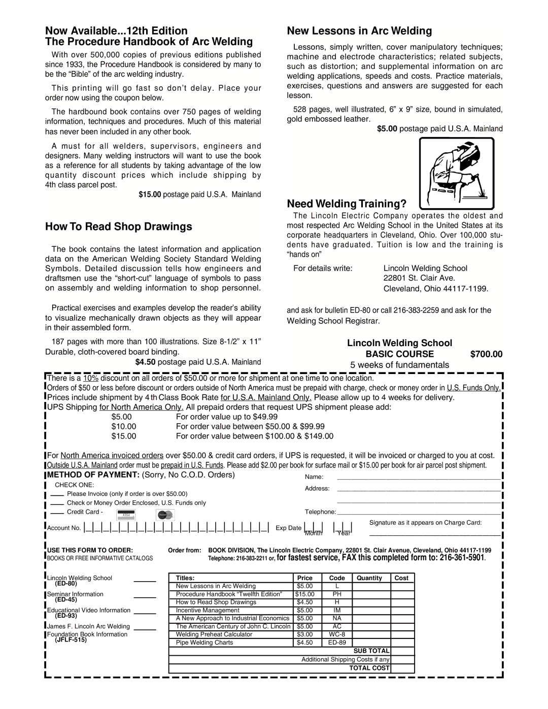 Lincoln Electric IM596-2A manual How To Read Shop Drawings 