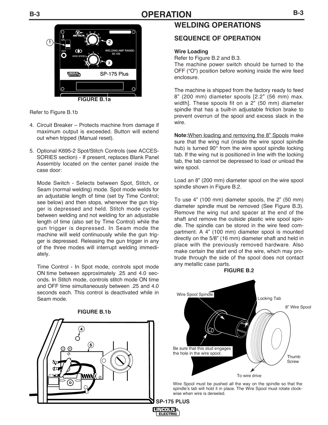 Lincoln Electric IM610-A manual Welding Operations, Sequence of Operation, Wire Loading 