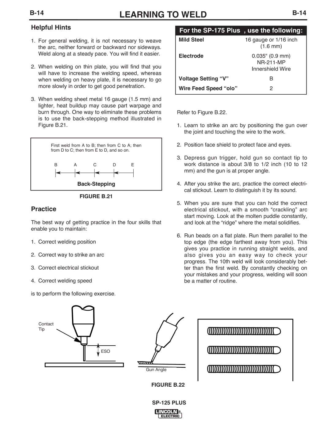 Lincoln Electric IM610-A manual Helpful Hints, Practice 