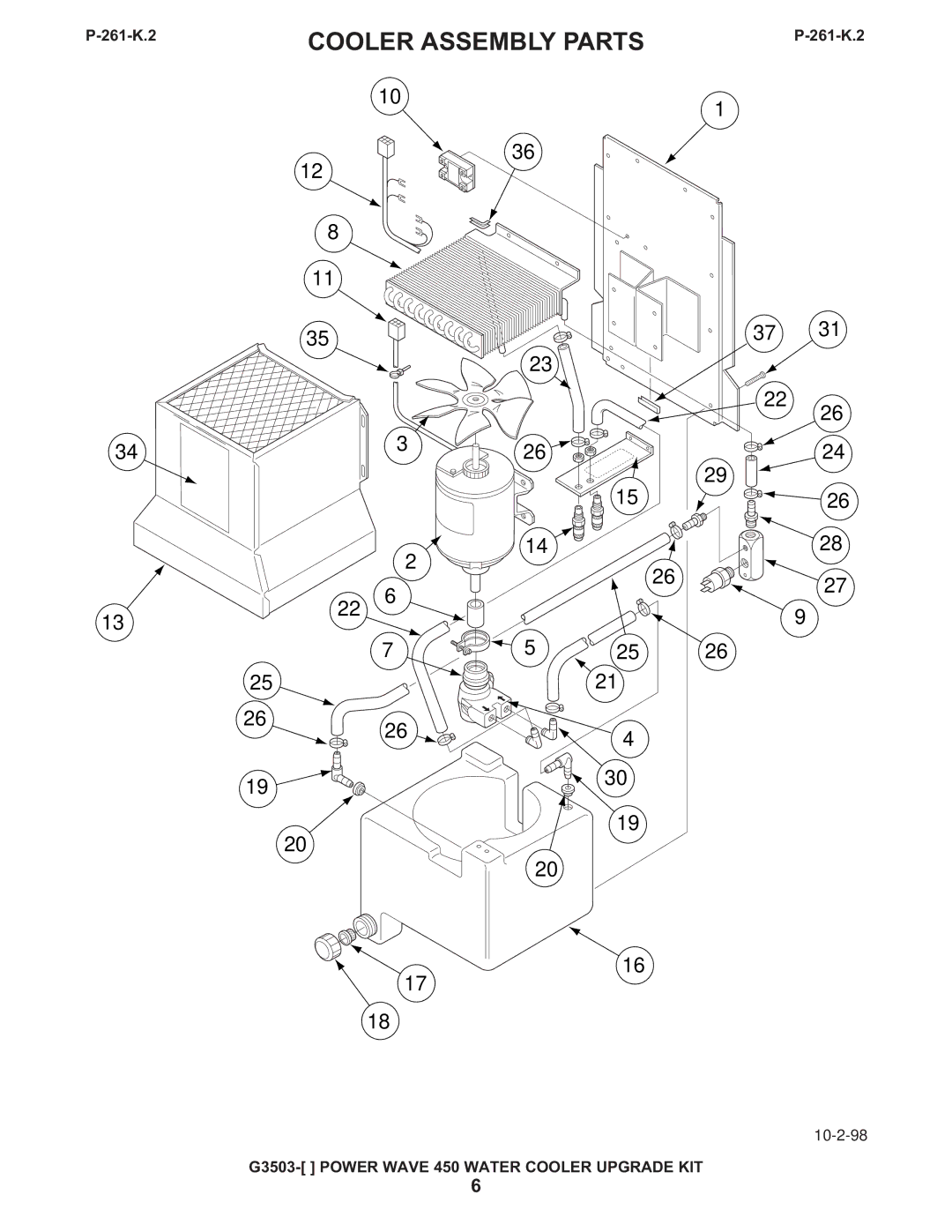 Lincoln Electric IM645-A installation instructions Cooler Assembly Parts 