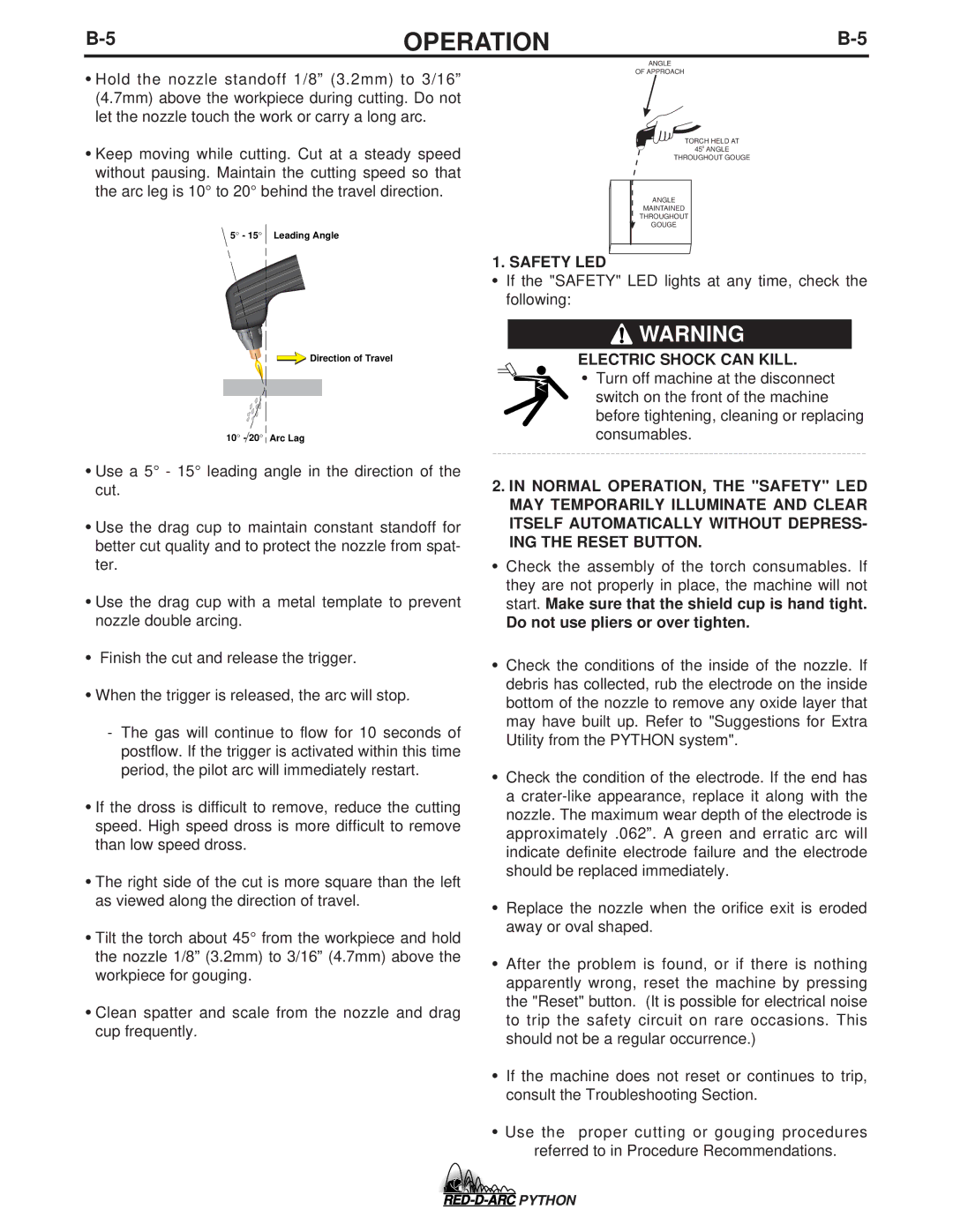 Lincoln Electric IM648-B specifications Safety LED 