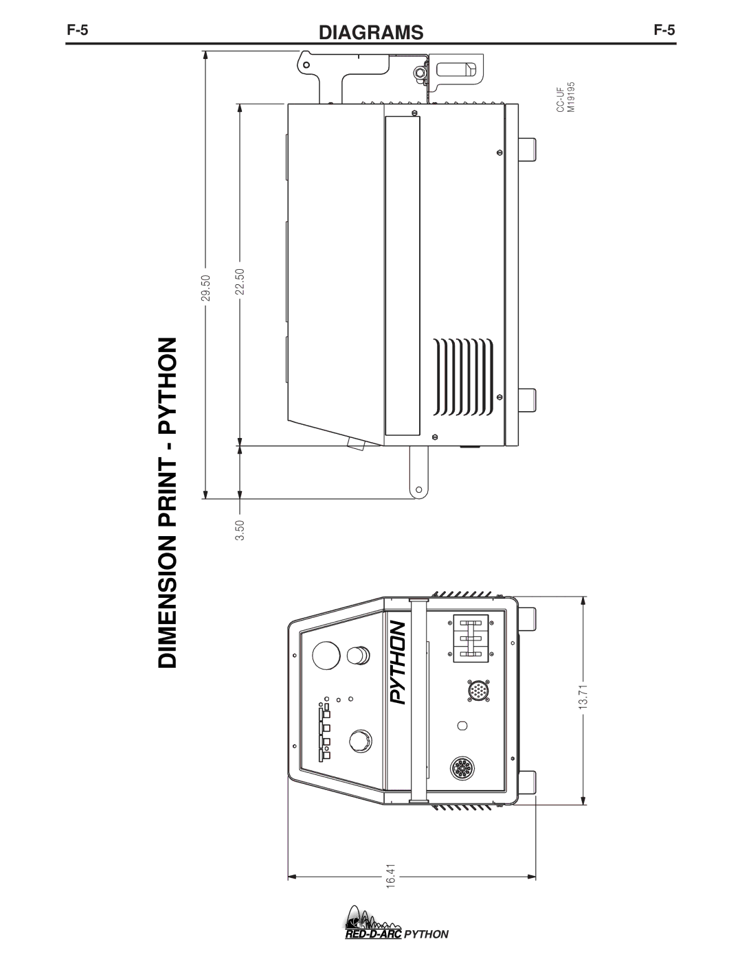 Lincoln Electric IM648-B specifications Dimension Print Python 