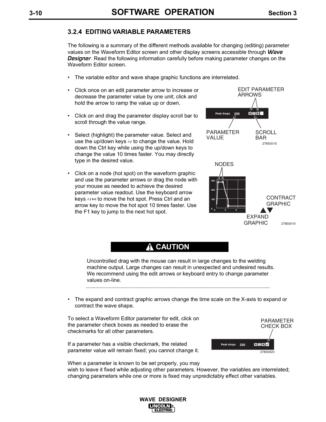 Lincoln Electric IM649 manual Editing Variable Parameters, Expand Graphic 