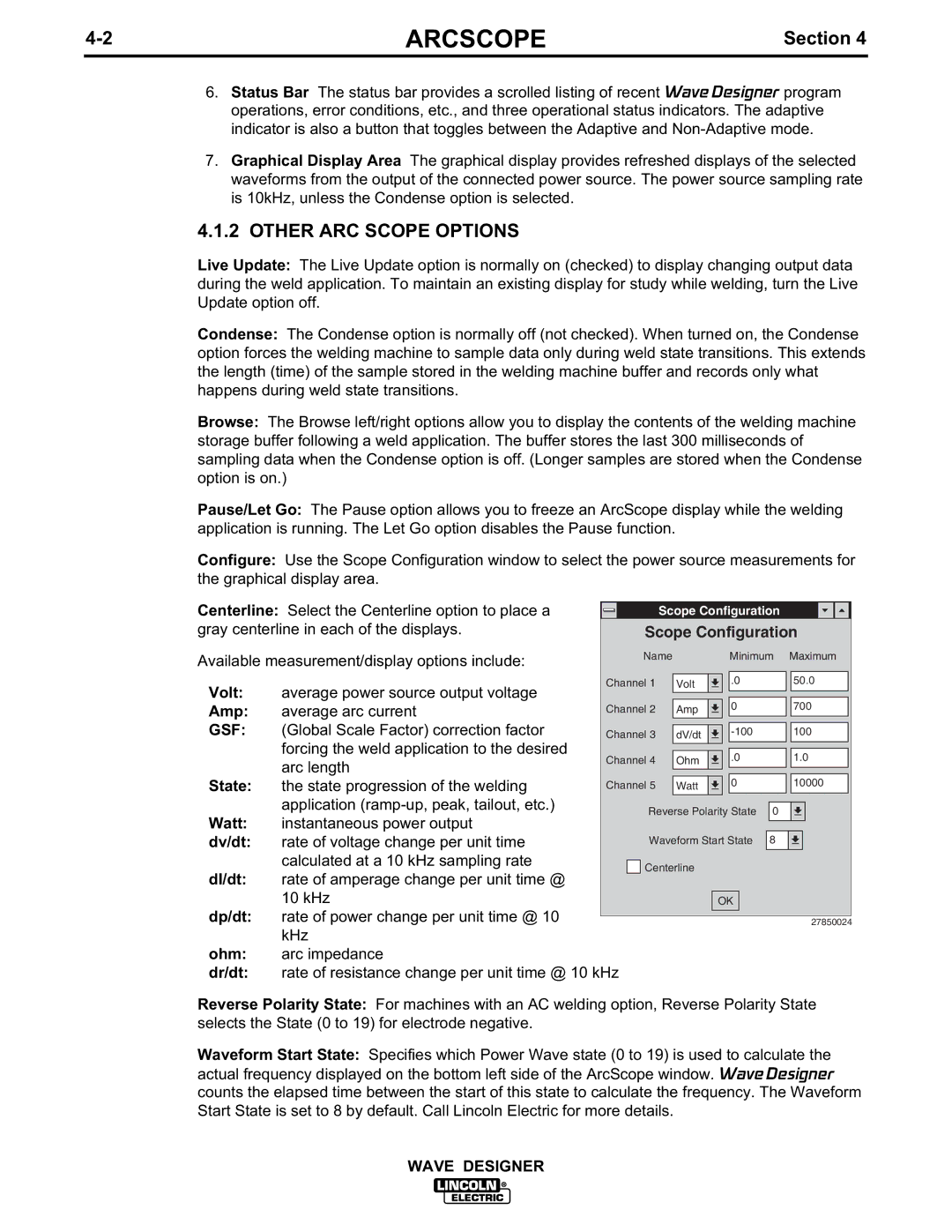 Lincoln Electric IM649 manual Other ARC Scope Options, Gsf 