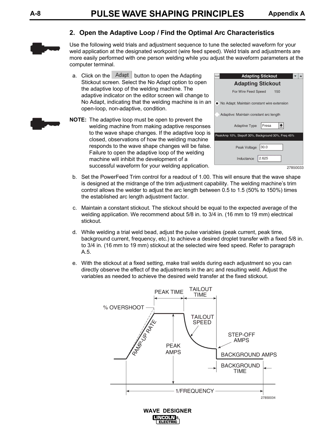 Lincoln Electric IM649 manual Adapting Stickout 