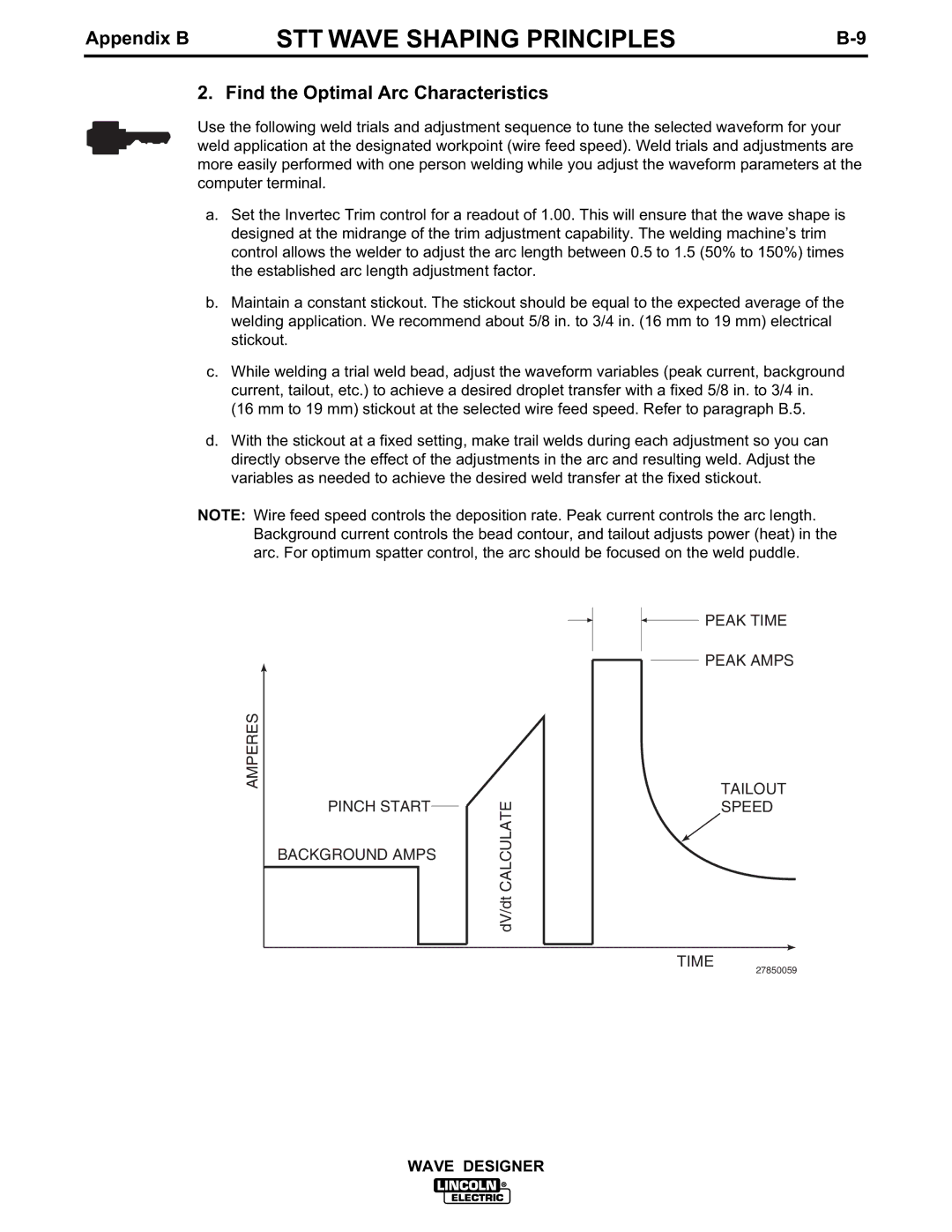 Lincoln Electric IM649 manual Find the Optimal Arc Characteristics 