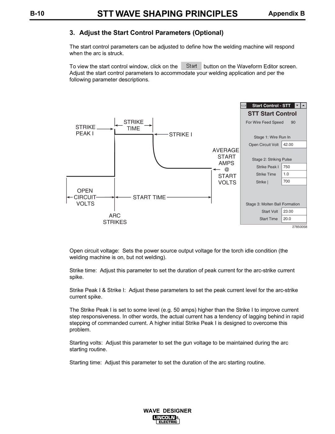 Lincoln Electric IM649 manual STT Start Control 