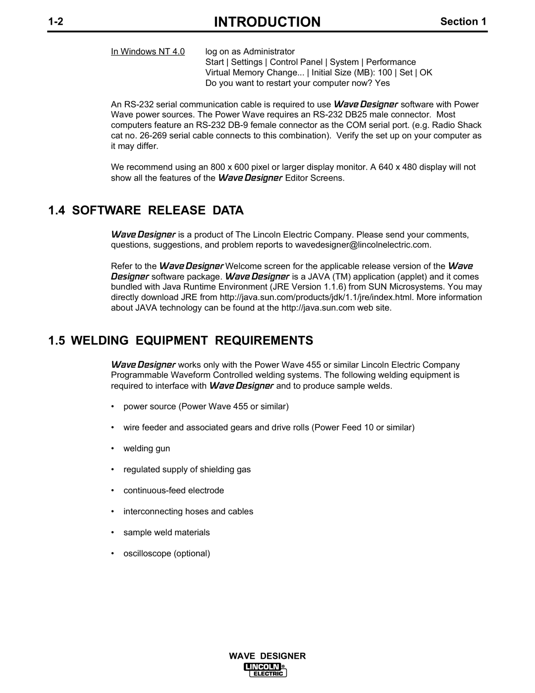 Lincoln Electric IM649 manual Software Release Data, Welding Equipment Requirements 