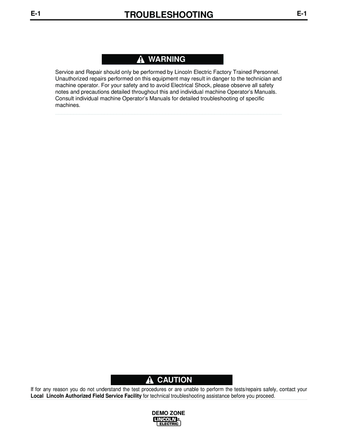 Lincoln Electric IM709 manual Troubleshooting 