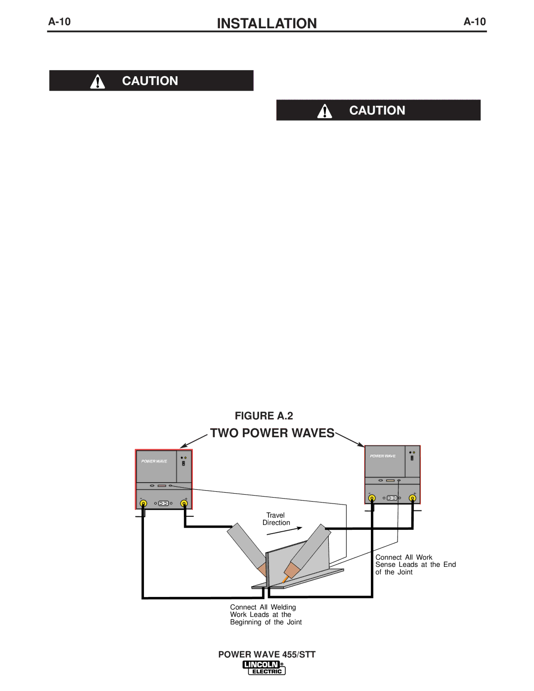 Lincoln Electric IM716 manual TWO Power Waves, Figure A.2 