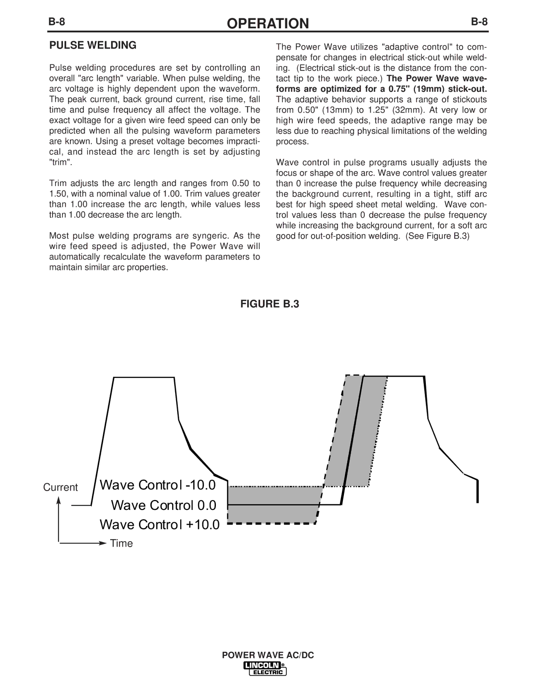 Lincoln Electric IM718 manual Pulse Welding, Figure B.3 