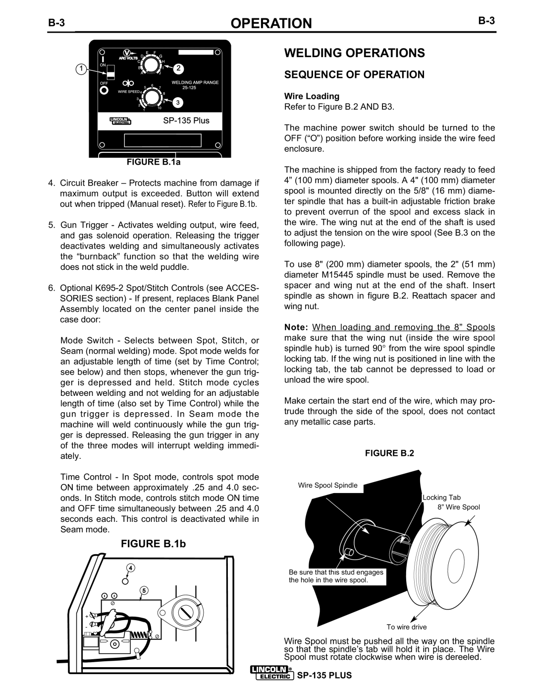 Lincoln Electric IM725 manual Welding Operations, Sequence of Operation, Wire Loading 