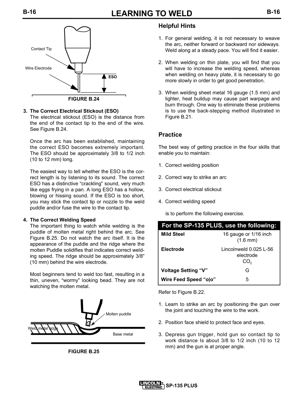 Lincoln Electric IM725 manual Figure B.24 