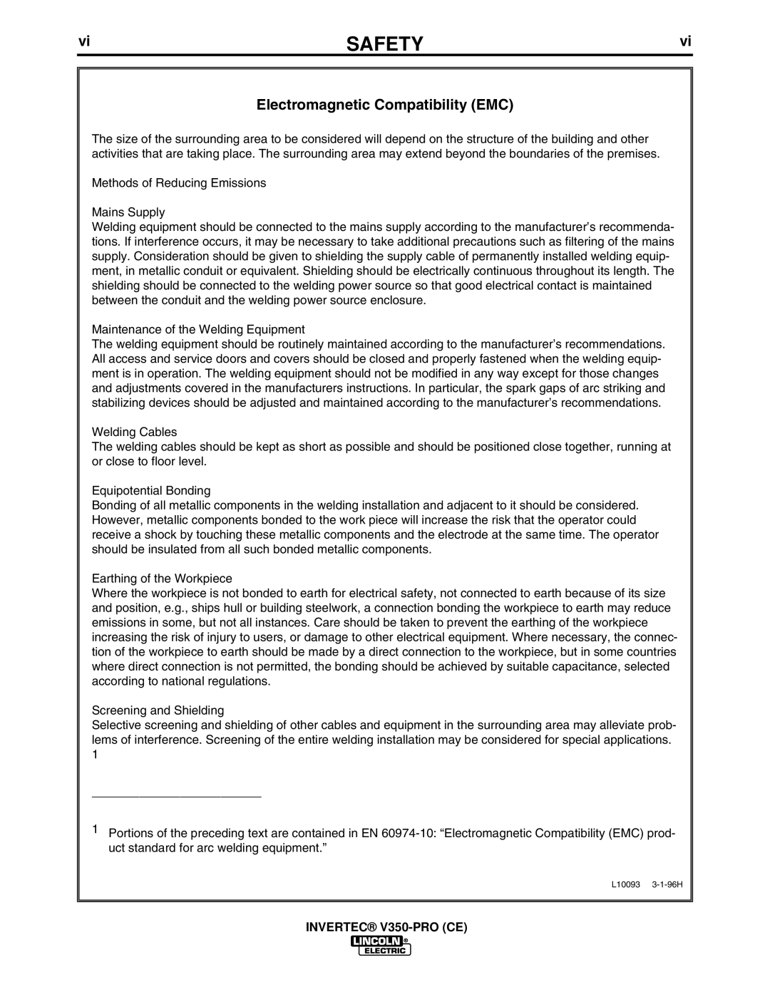 Lincoln Electric IM732-B manual Safety 