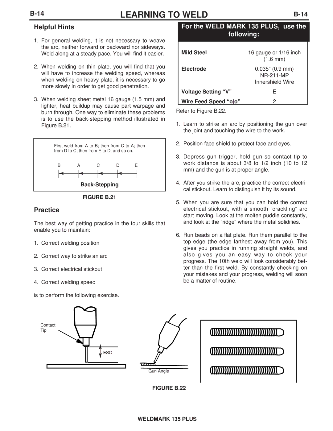 Lincoln Electric IM767 specifications Helpful Hints, Practice 