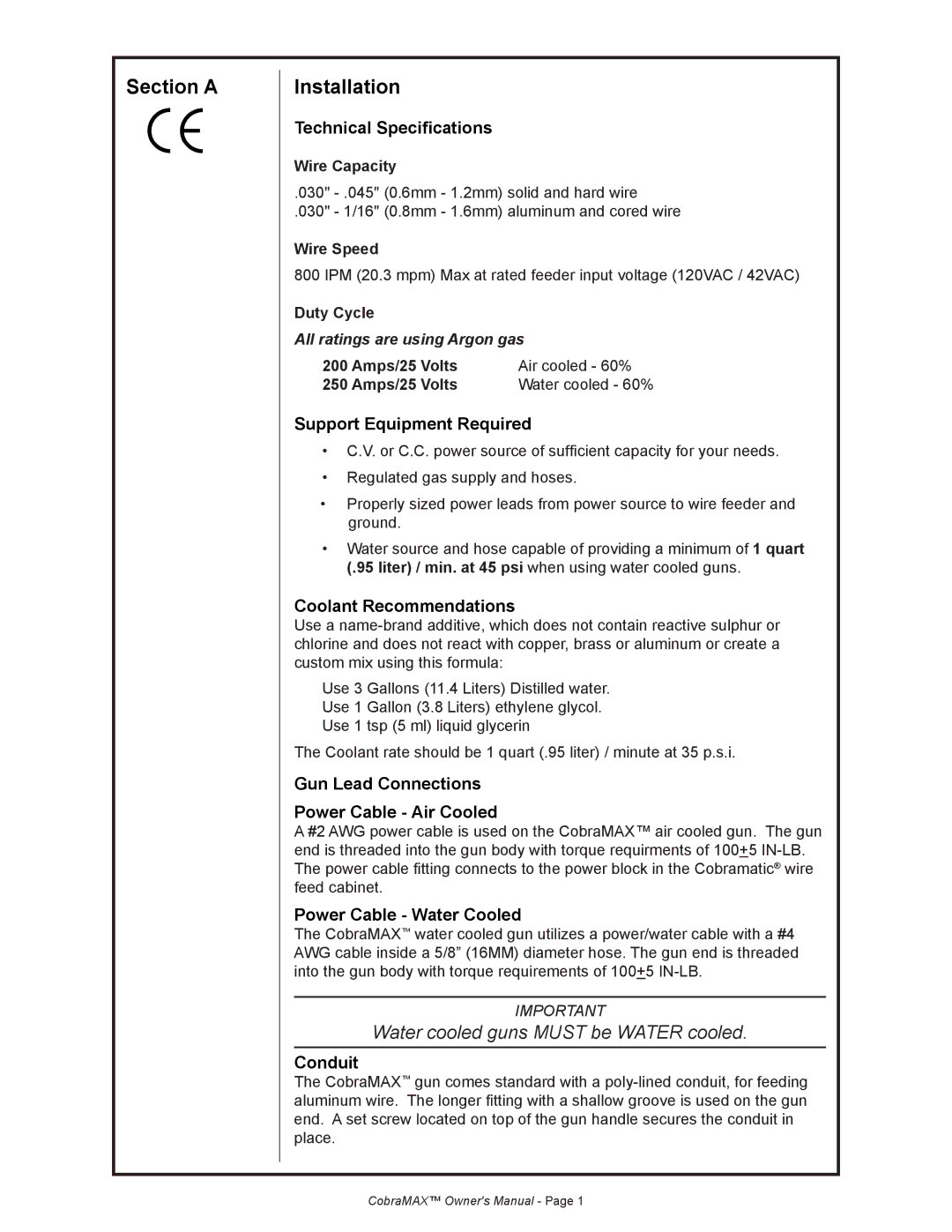 Lincoln Electric IM774 manual Section a Installation 