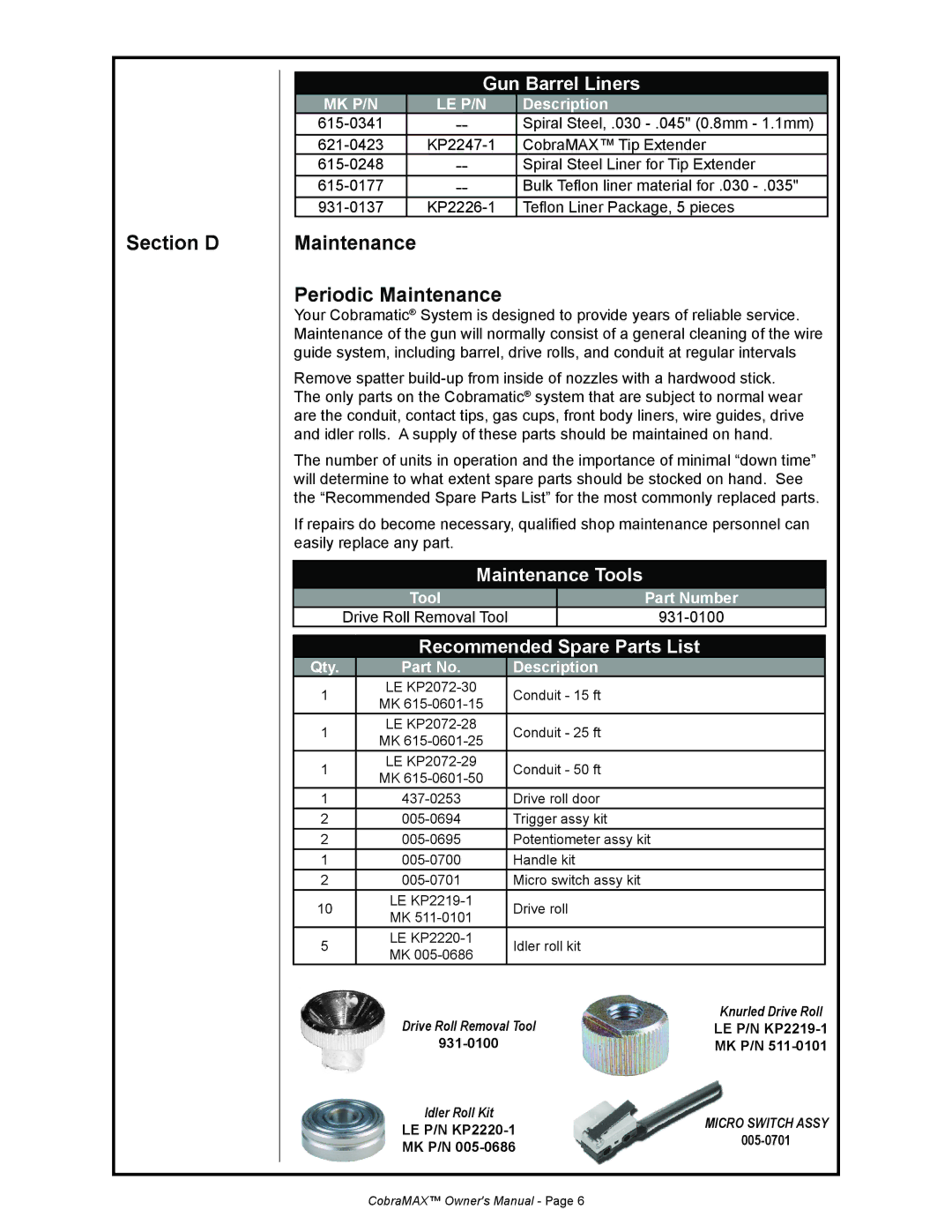 Lincoln Electric IM774 manual Section D, Maintenance Periodic Maintenance 