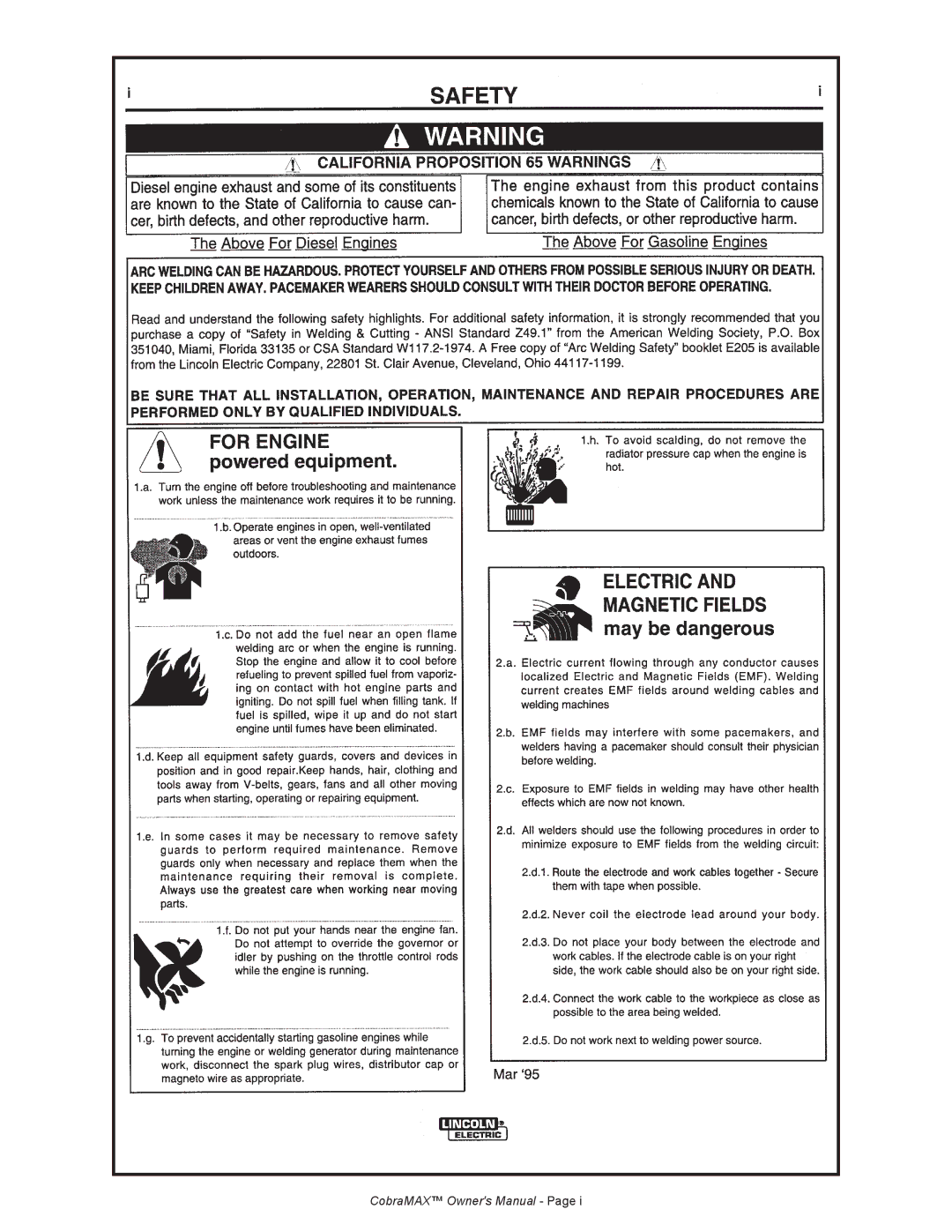 Lincoln Electric IM774 manual 