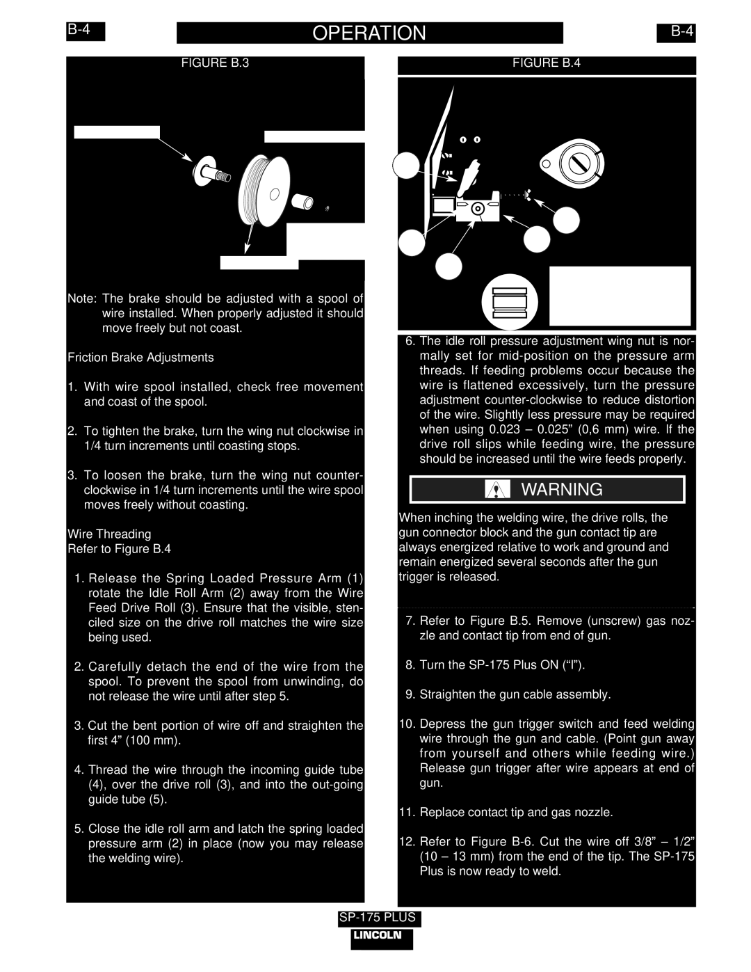 Lincoln Electric IM790 manual Friction Brake Adjustments, Wire Threading 