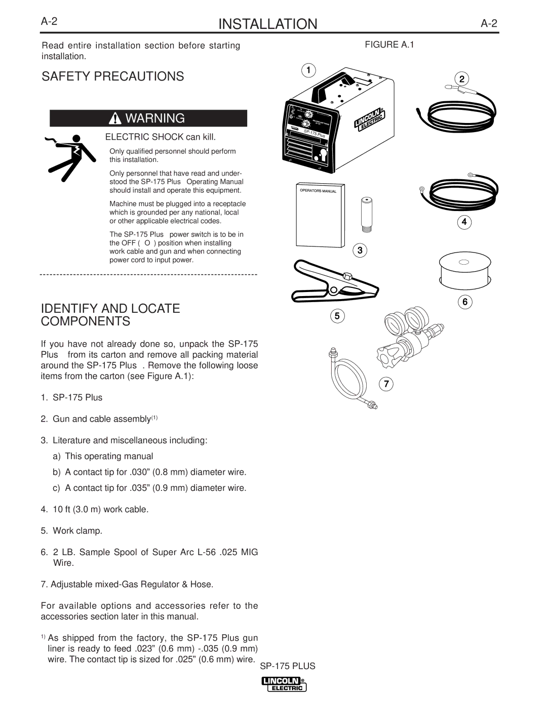 Lincoln Electric IM790 manual Safety Precautions, Identify and Locate Components, Electric Shock can kill 