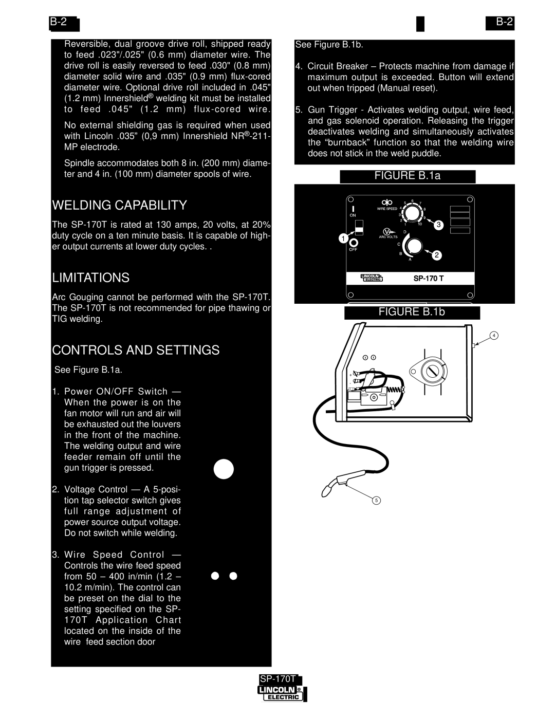 Lincoln Electric IM794 manual Welding Capability, Limitations, Controls and Settings 