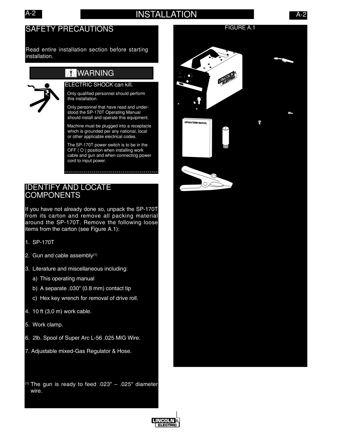 Lincoln Electric IM794 manual Safety Precautions, Identify and Locate Components 