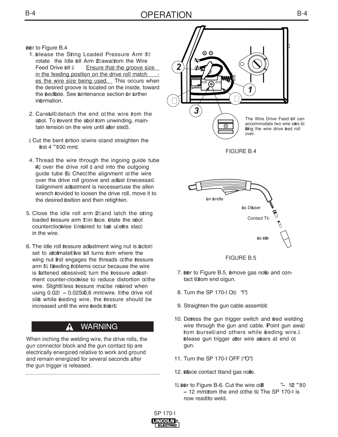 Lincoln Electric IM795 manual Figure B.4 