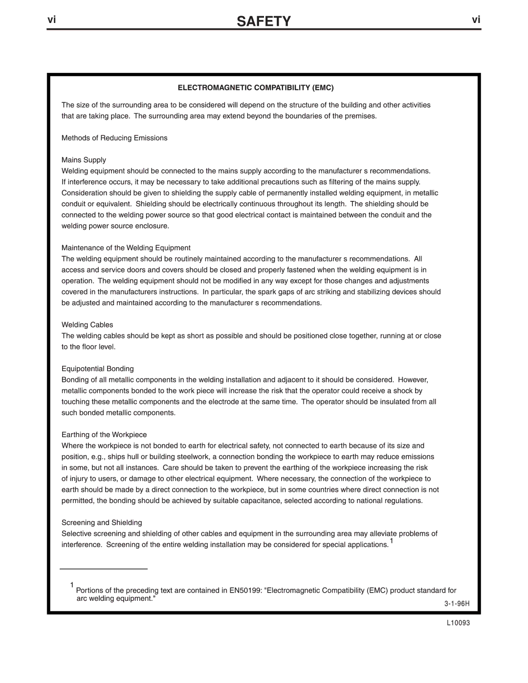 Lincoln Electric IM795 manual Safety 