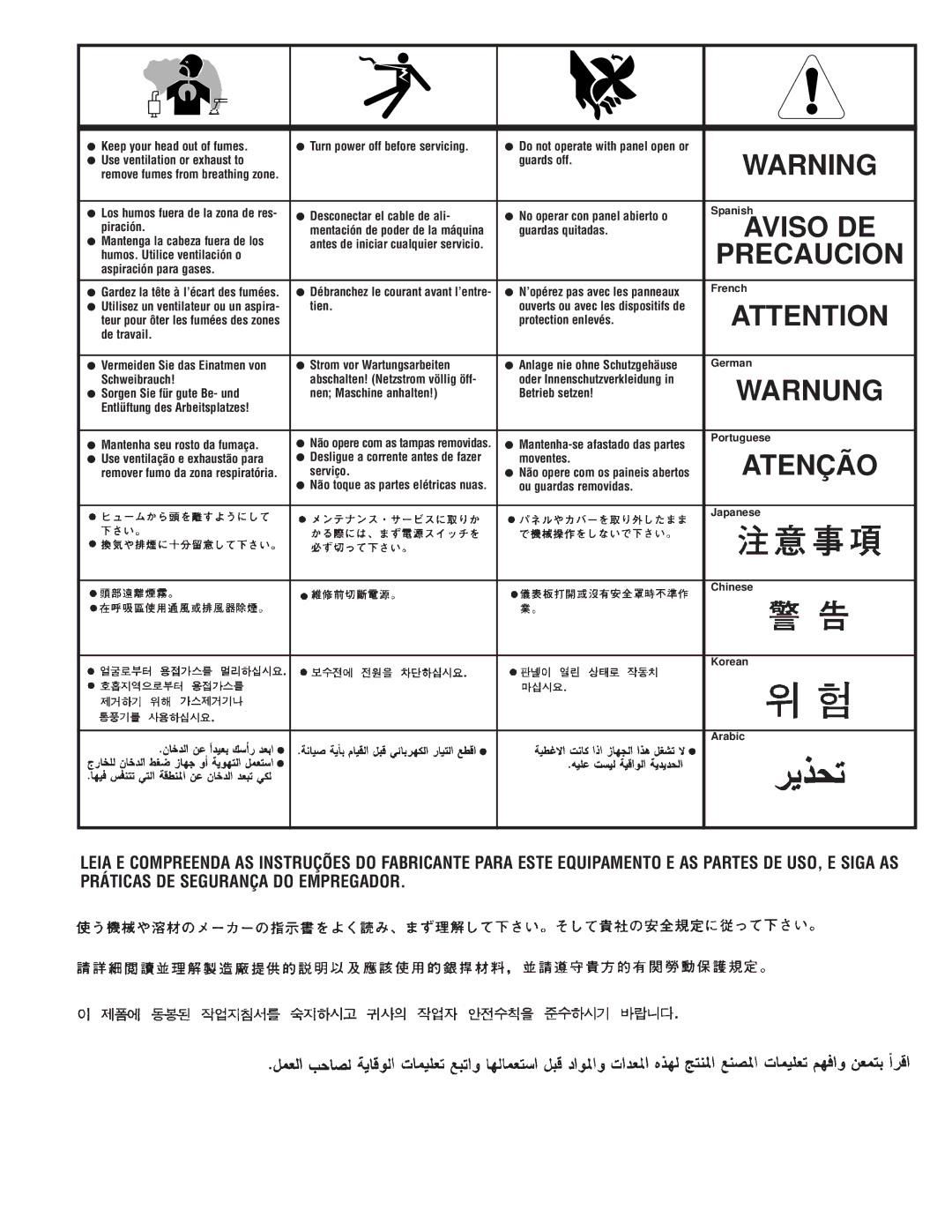 Lincoln Electric IM808-A manual Aviso DE 