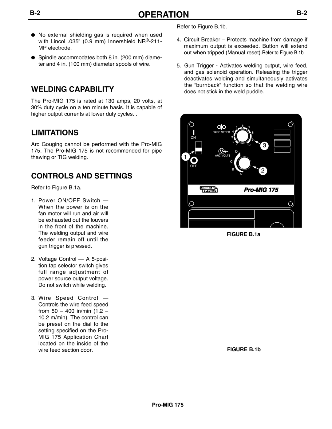 Lincoln Electric IM810 manual Welding Capability, Limitations, Controls and Settings 