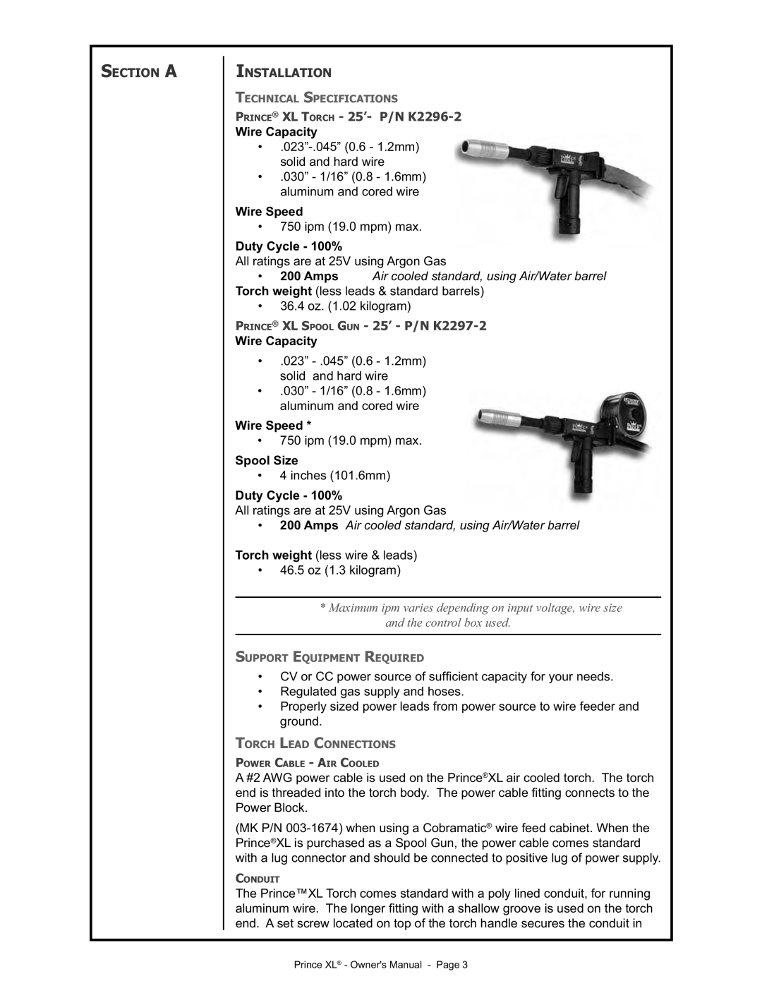 Lincoln Electric IM818 manual Section a Installation 