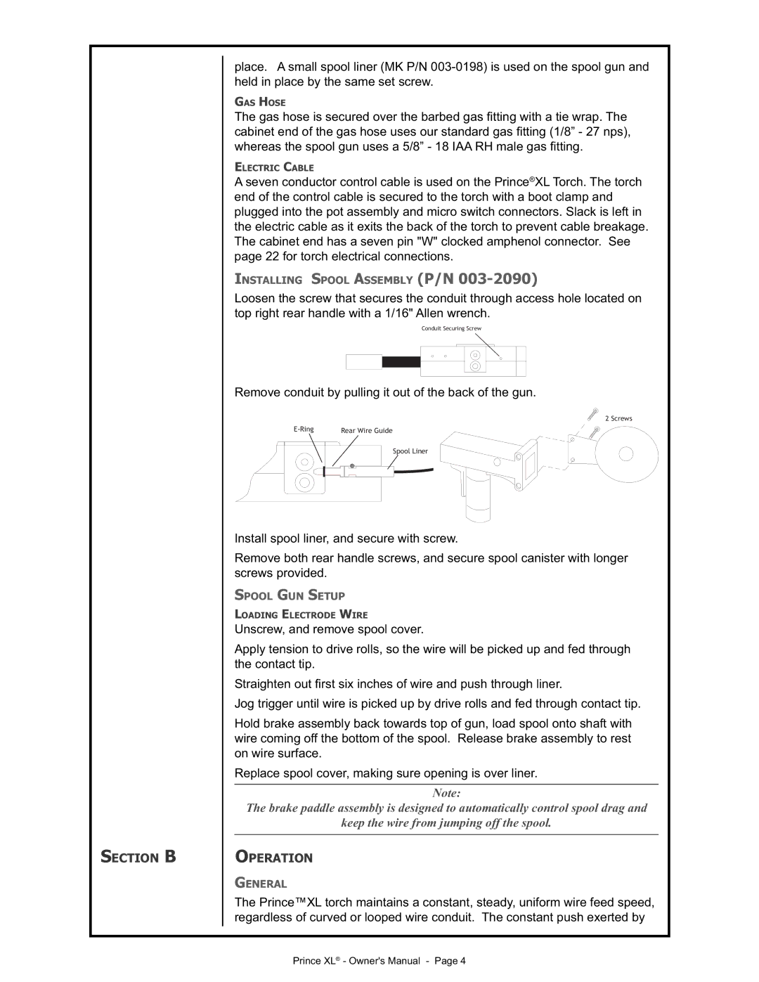 Lincoln Electric IM818 manual Section B 