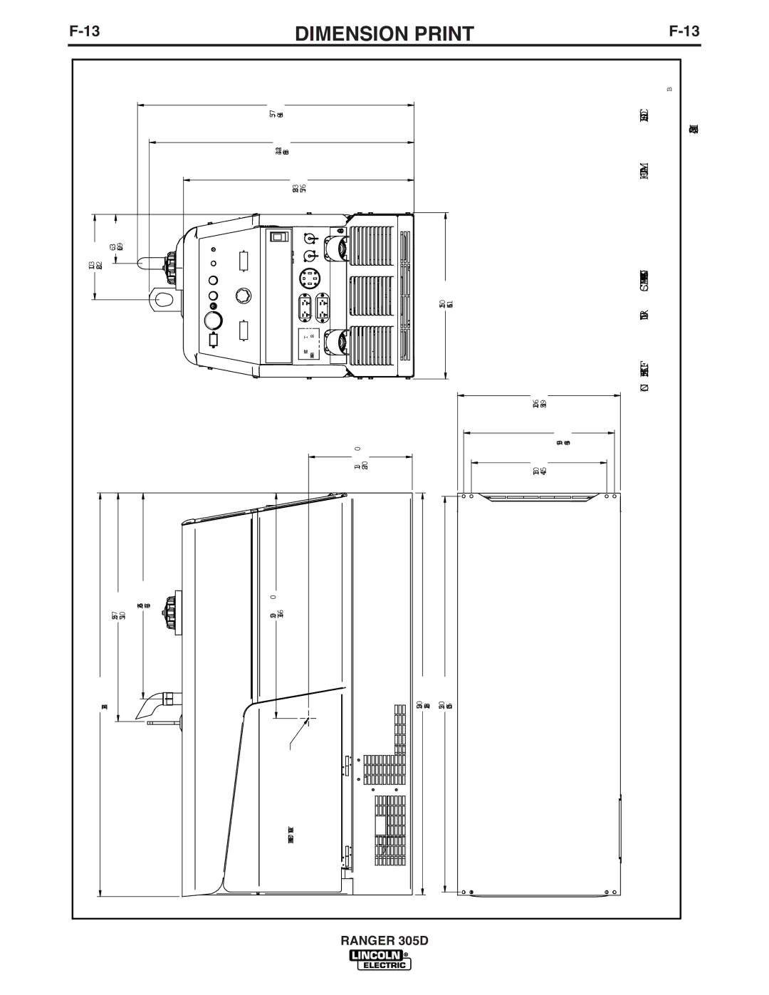 Lincoln Electric IM836-B manual Dimension Print, M20334 