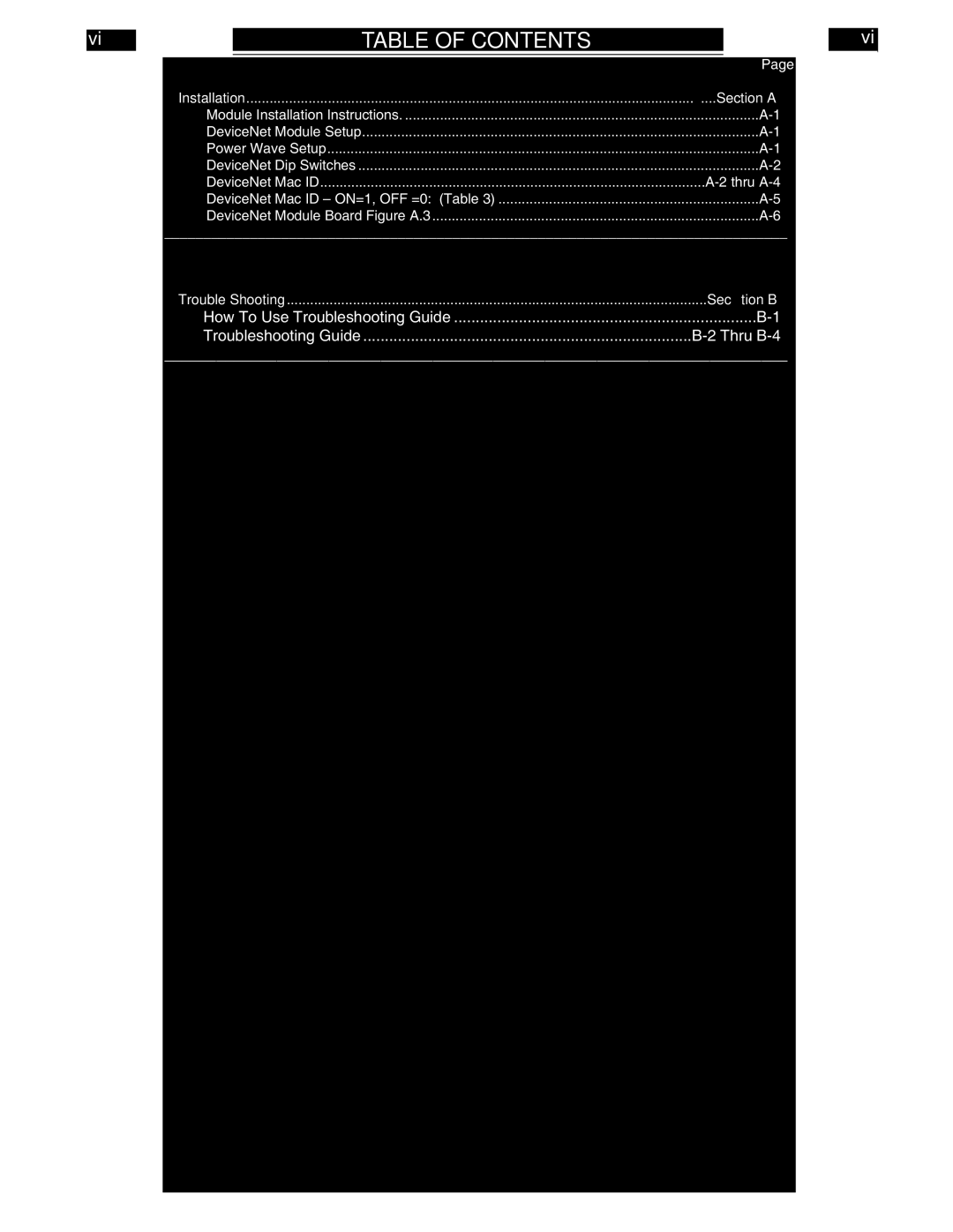 Lincoln Electric IM839 manual Table of Contents 