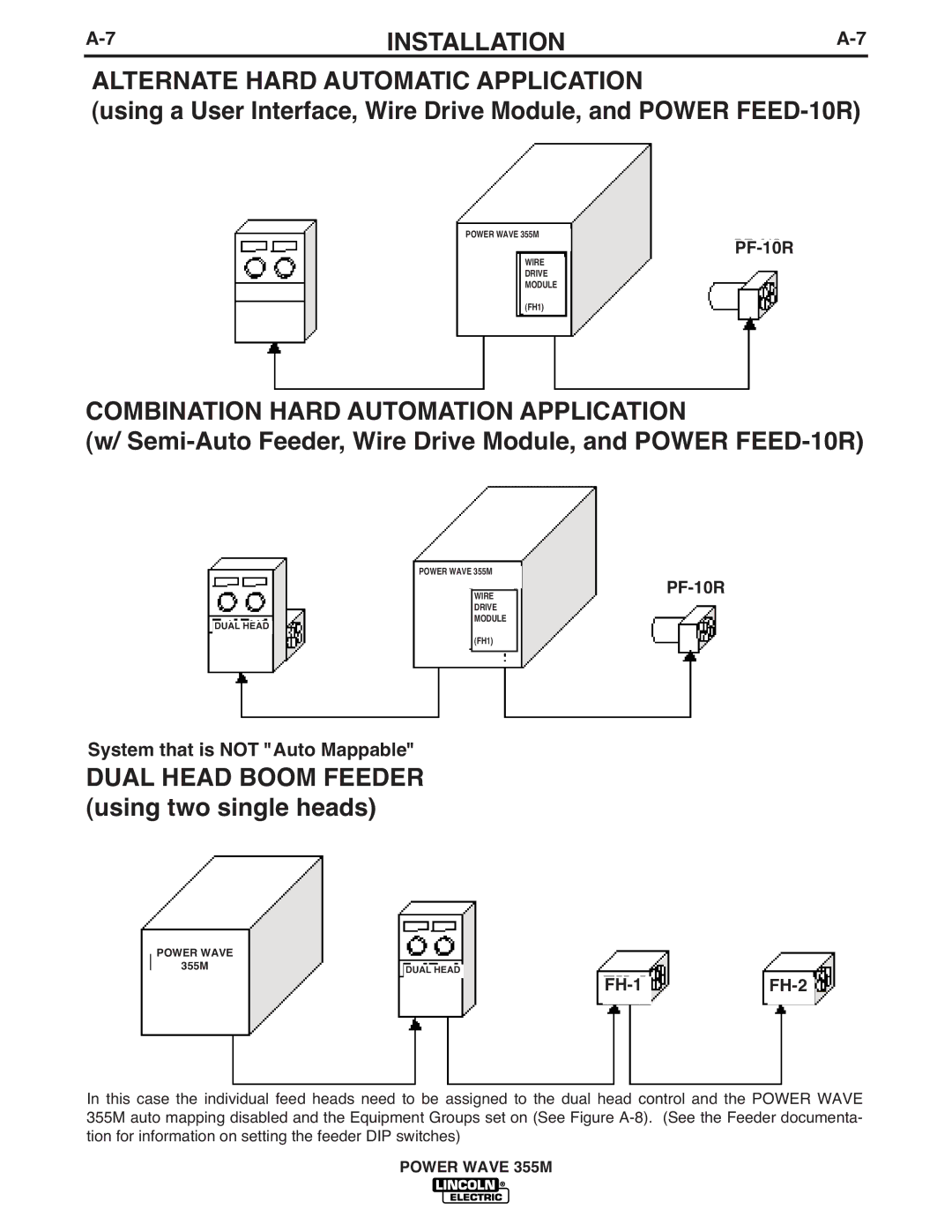 Lincoln Electric IM845-A manual Installation Alternate Hard Automatic Application, Combination Hard Automation Application 