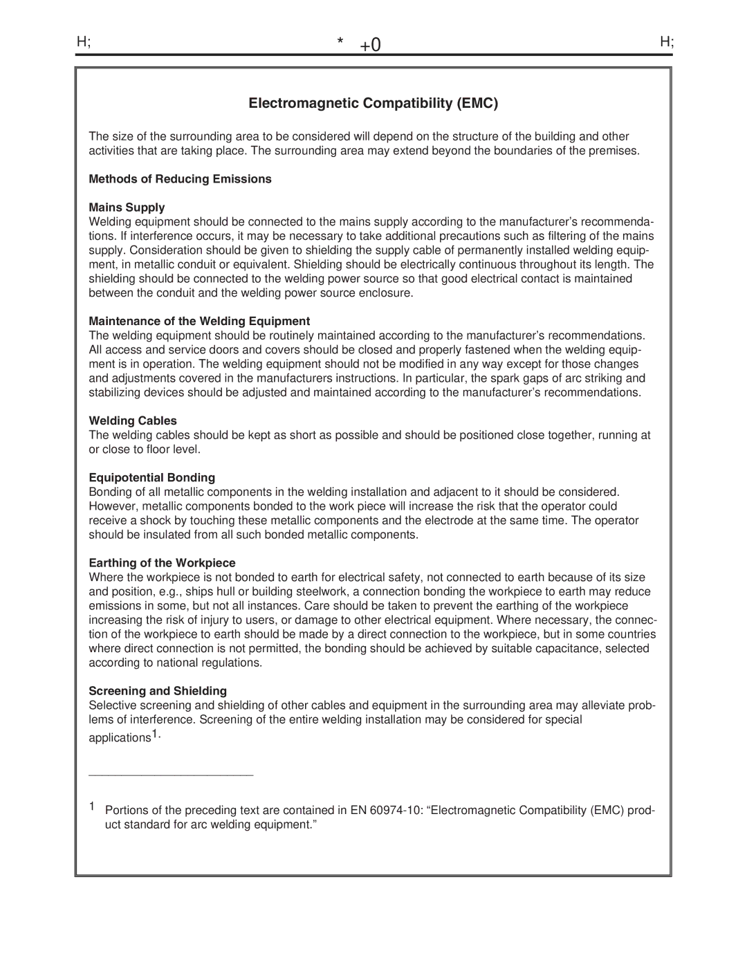 Lincoln Electric IM846-A manual Methods of Reducing Emissions Mains Supply 