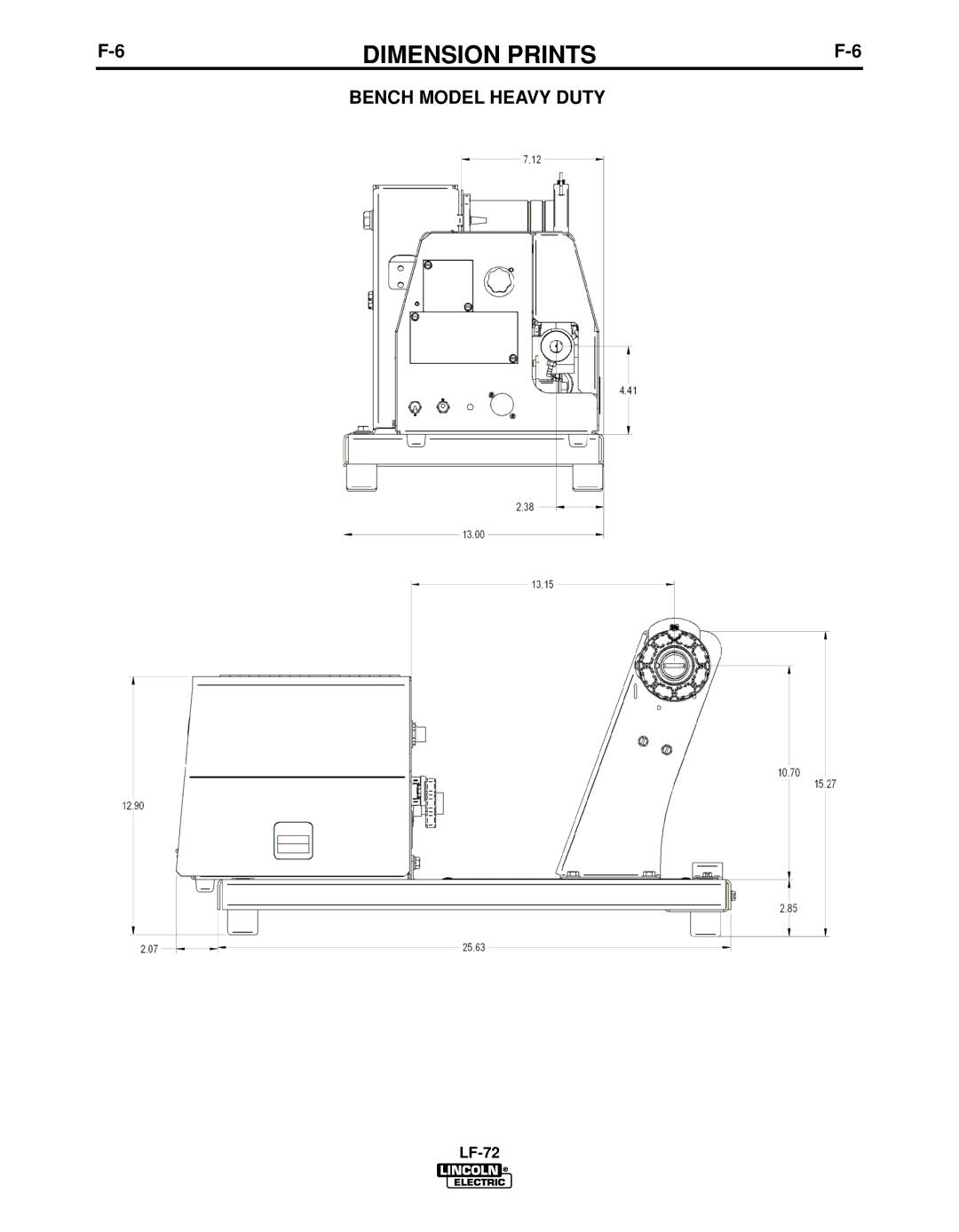 Lincoln Electric IM847-D manual Bench Model Heavy Duty 