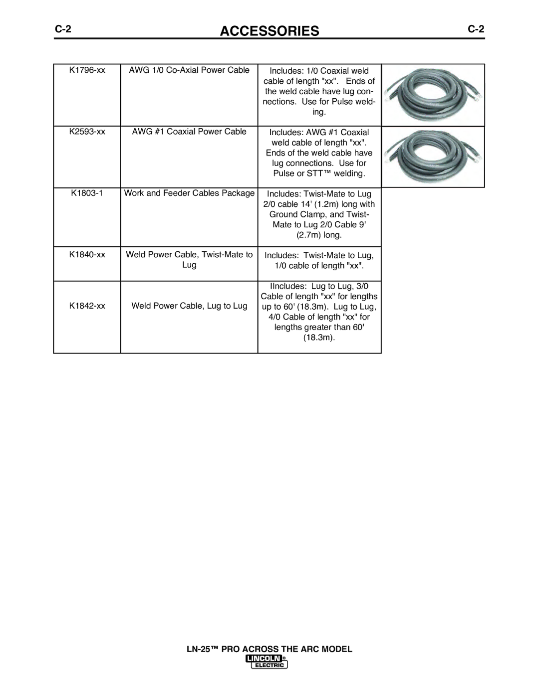 Lincoln Electric IM901-A manual Accessories 