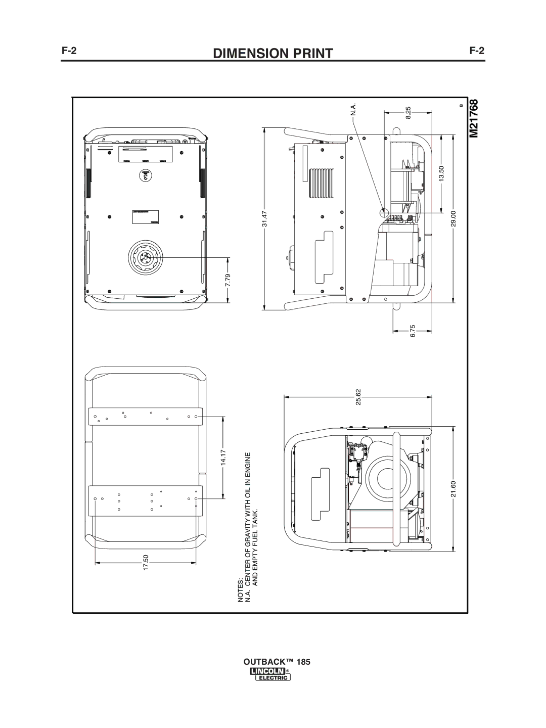 Lincoln Electric IM972 manual 185, Printdimension 