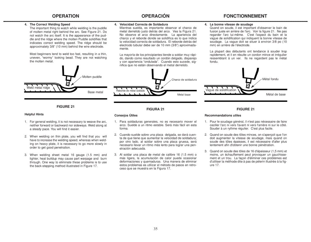 Lincoln Electric IMT460-D manual Helpful Hints, Consejos Útiles, Recommandations utiles 