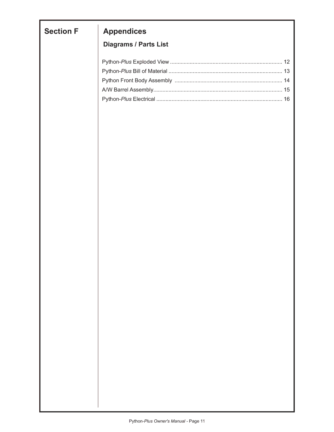 Lincoln Electric K2447-1, K2447-2, K2447-3 manual Section F Appendices, Diagrams / Parts List 