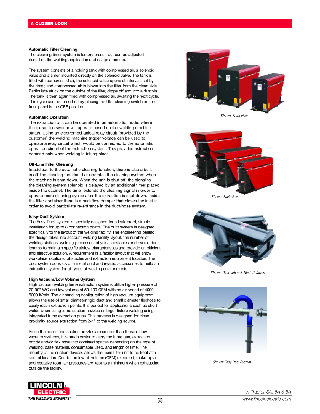 Lincoln Electric L12810-2, L12810-5, L12810-3, L12810-4, L12810-1, L12810-6 technical specifications Closer Look 