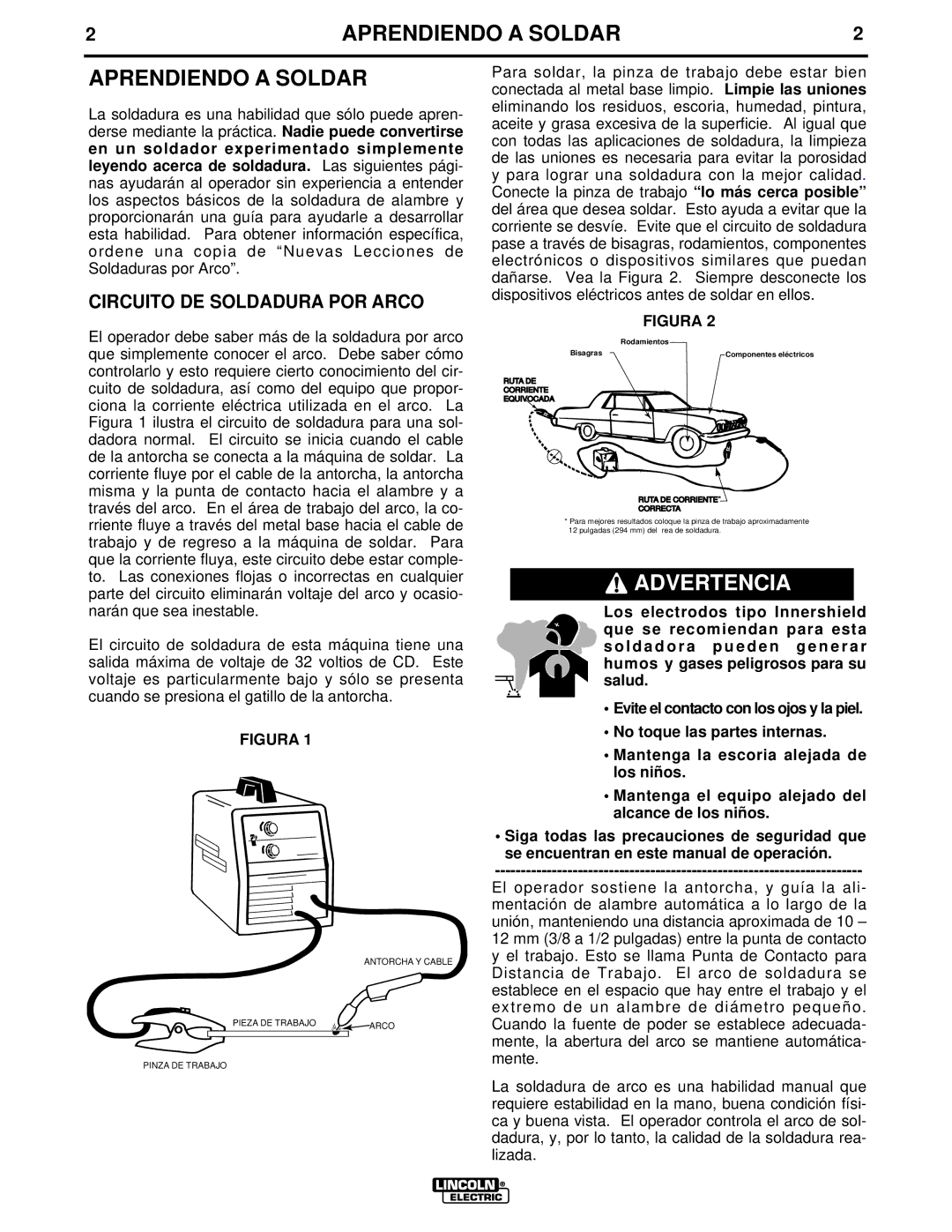 Lincoln Electric LTW1 manual Aprendiendo a Soldar, Circuito DE Soldadura POR Arco 