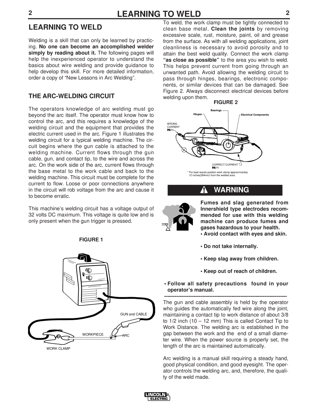 Lincoln Electric LTW1 manual Learning to Weld, ARC-WELDING Circuit 