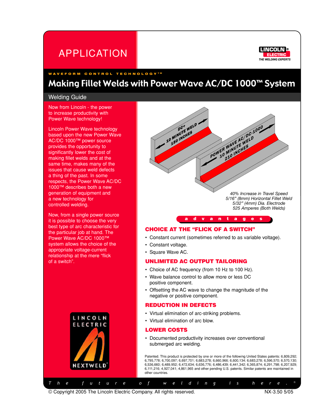 Lincoln Electric Making Fillet Welds manual Application 