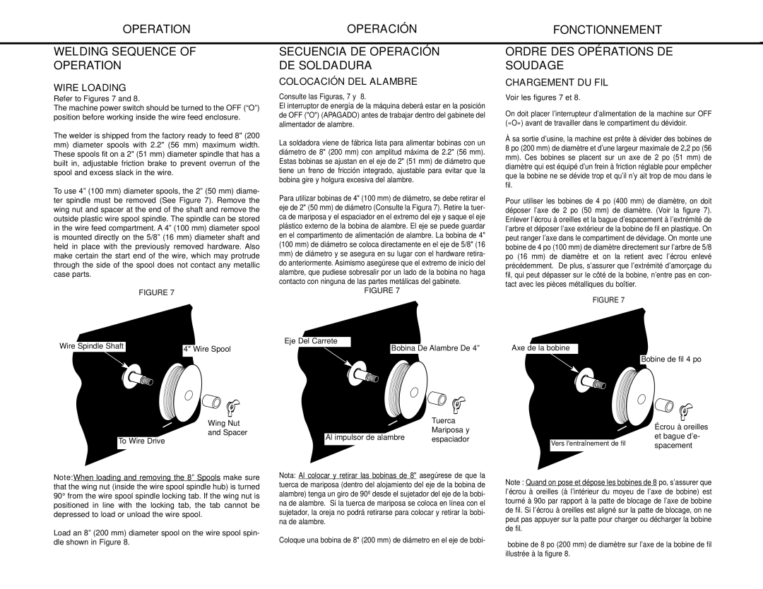 Lincoln Electric MIG-PAK 10 manual Operation Welding Sequence, Operación Secuencia DE Operación DE Soldadura 